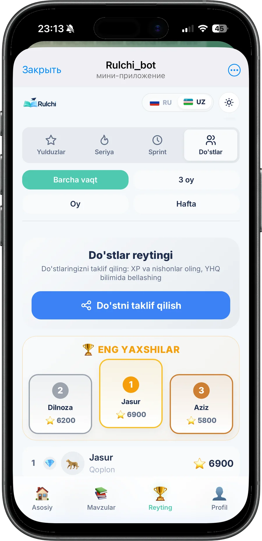 Rulchi haftalik ligasi (Telegram)